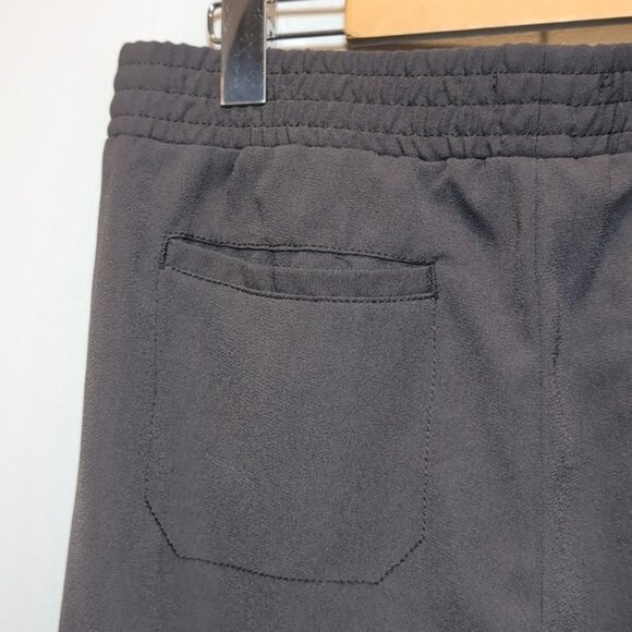 GAP Flowy Ankle Pants Cuffed Pull On Trousers Elastic Waist Graphite Gray - Picture 7 of 13